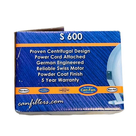 NIB Can Fan S600 6" Inline Fan 270 CFM - Picture 8 of 17